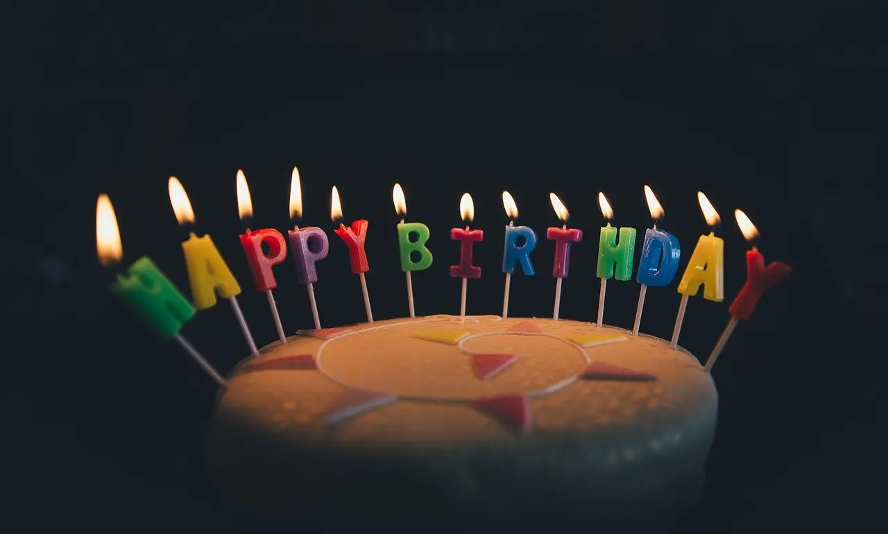 birthday, cake, candles